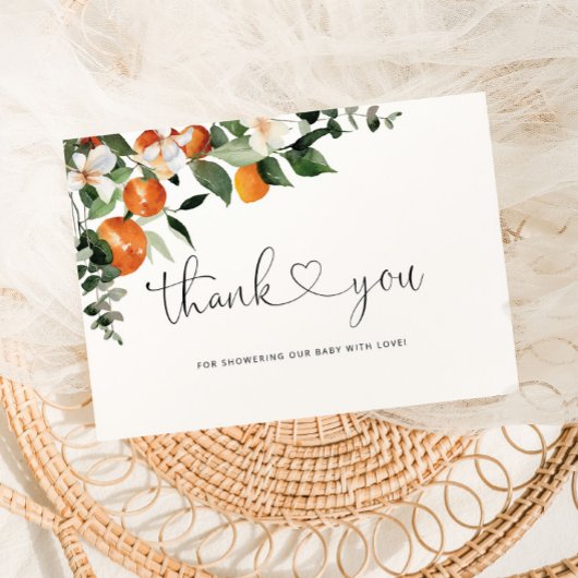 リトルかわいこちゃんベビーシャワーサンキューカード カード