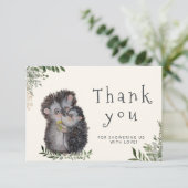 リトルかわいこちゃんベビーシャワーサンキューカード サンキューカード (スタンド正面)