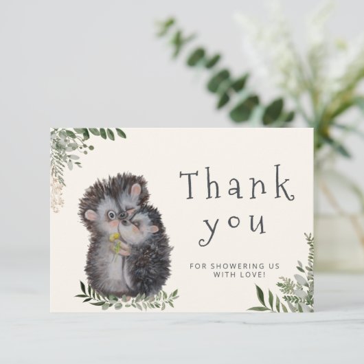 リトルかわいこちゃんベビーシャワーサンキューカード サンキューカード (スタンド正面)