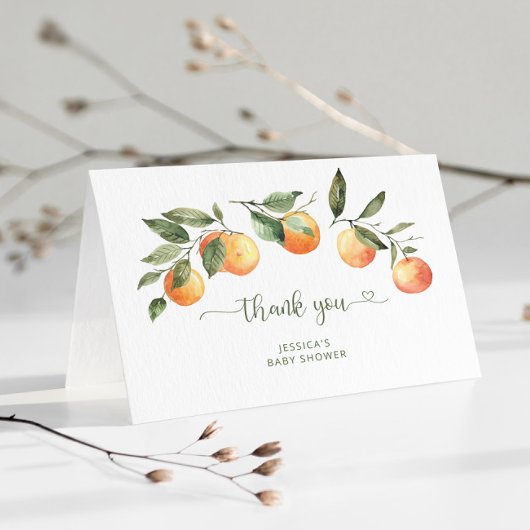 リトルかわいこちゃんベビーシャワーサンキューカード サンキューカード