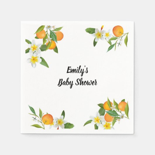 リトルかわいこちゃんベビーシャワーナプキンス スタンダードカクテルナプキン (正面)