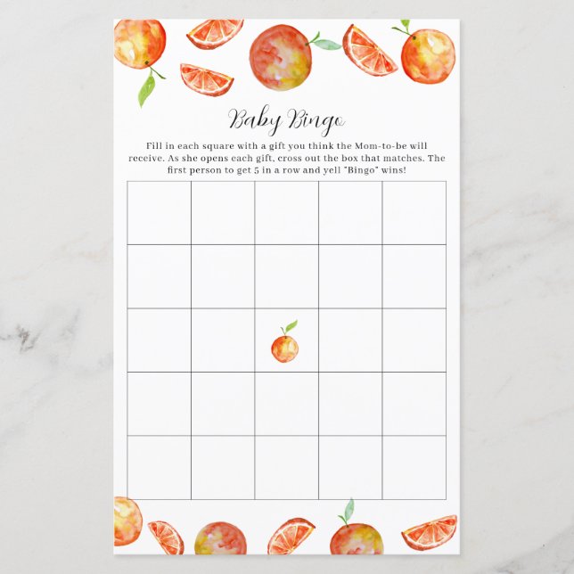 リトルかわいこちゃんベビーシャワービンゴゲームパーティーアクティビティ (正面)