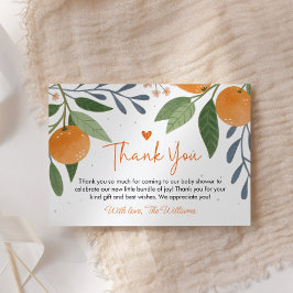 リトルかわいこちゃんベビーシャワーフラットサンキューカード サンキューカード