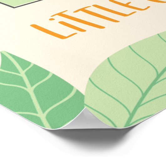 リトルかわいこちゃんベビーシャワーベッティングスクウェア記号 ポスター (角)