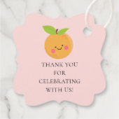 リトルかわいこちゃんベビーシャワーメッセージカード フェイバータグ (裏面)