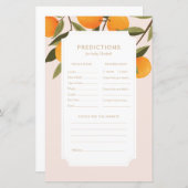 リトルかわいこちゃんベビーシャワー予測とアドバイス (正面/裏面)