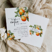 リトルかわいこちゃんベビーシャワー招待状シトラスオレンジ 招待状