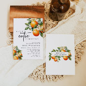 リトルかわいこちゃんベビーシャワー招待状シトラスオレンジ 招待状