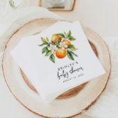 リトルかわいこちゃんベビーシャワー紙ナプキンズオレンジ スタンダードカクテルナプキン