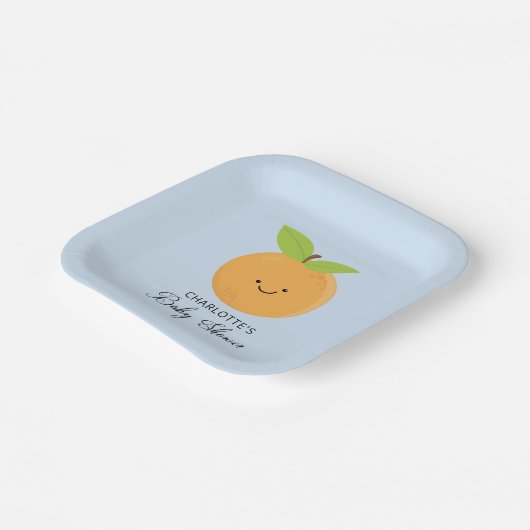 リトルかわいこちゃんベビーシャワー紙プレート ペーパープレート (傾斜あり)