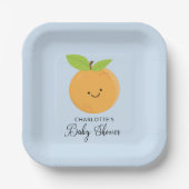 リトルかわいこちゃんベビーシャワー紙プレート ペーパープレート (正面)