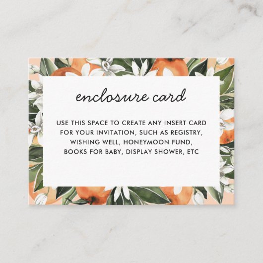 リトルかわいこちゃんベビーシャワー エンクロージャーカード (正面)