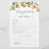 リトルかわいこちゃんベビー予測とアドバイスカード (正面)