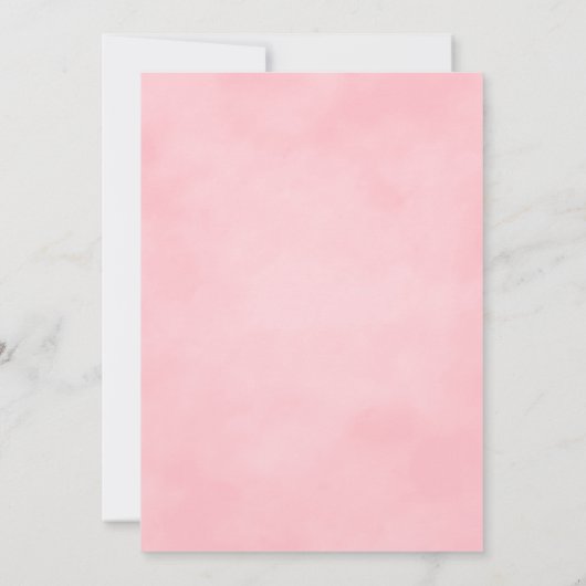 リトルかわいこちゃんボウピンクパンプキンガールベビーシャワー 招待状 (裏面)