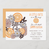 リトルかわいこちゃんボホベイビーシャワー 招待状 (正面/裏面)