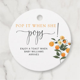 リトルかわいこちゃんポップ・アートの時に彼女のポップの赤ちゃんシャワーFavo フェイバータグ