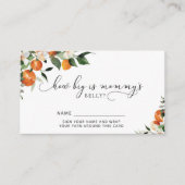 リトルかわいこちゃんママのお腹の大きさ エンクロージャーカード (正面)