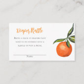 リトルかわいこちゃんマンダリンベビーシャワーおむつラッフル エンクロージャーカード (正面)