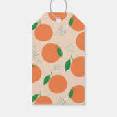 リトルかわいこちゃんモダンオレンジベイビーシャワー ギフトタグ (裏面)