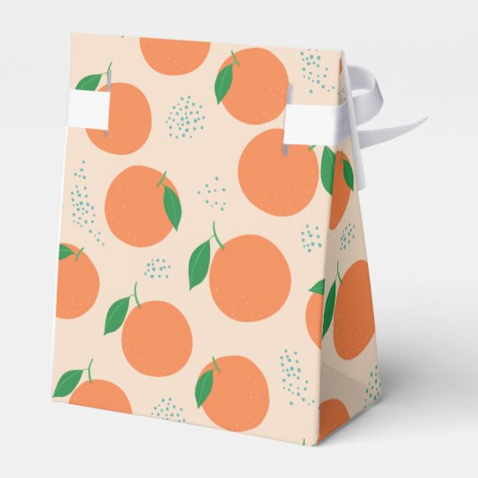 リトルかわいこちゃんモダンオレンジベイビーシャワー フェイバーボックス (裏面サイド)
