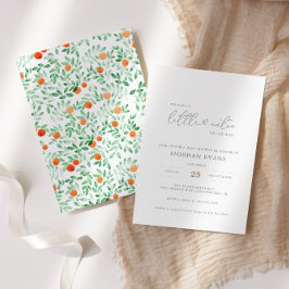 リトルかわいこちゃんモダン水彩赤ちゃんシャワー 招待状