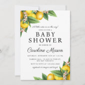 リトルかわいこちゃんレモンシトラスサマーベビーシャワー 招待状 (正面)