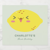 リトルかわいこちゃんレモンシトラスファースト誕生日 リキュールボトルラベル (シングルラベル)