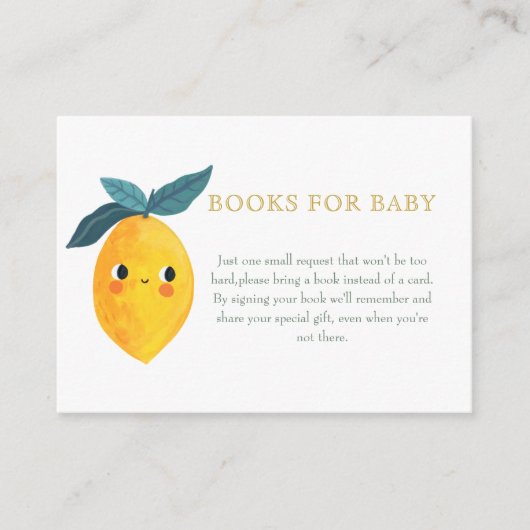 リトルかわいこちゃんレモンシトラスブックベビー エンクロージャーカード (正面)