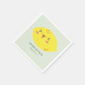 リトルかわいこちゃんレモンシトラスベビーシャワー スタンダードカクテルナプキン (角)