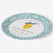 リトルかわいこちゃんレモンシトラスベビーシャワー ペーパープレート (アングル)