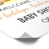 リトルかわいこちゃんヴィンテージトラックトリプレットベビーシャワー ポスター (角)