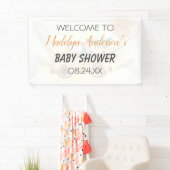 リトルかわいこちゃんヴィンテージトラックトリプレットベビーシャワー 横断幕 (インサイチュ)