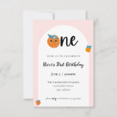 リトルかわいこちゃん最初の誕生日招待 招待状 (正面)