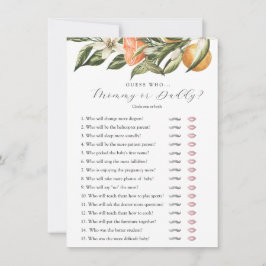 リトルかわいこちゃん柑橘推測誰がシャワーゲームカード 招待状