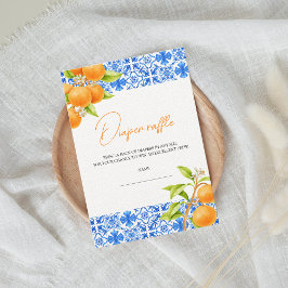 リトルかわいこちゃん柑橘系おむつラッフルベビーシャワー エンクロージャーカード