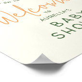 リトルかわいこちゃん柑橘系ウェルカムベビーシャワーサイン ポスター (角)