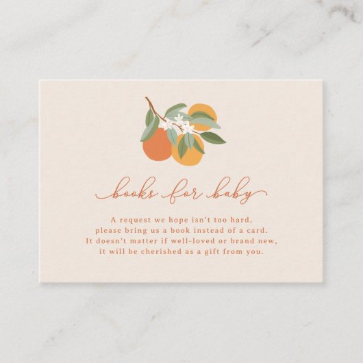 リトルかわいこちゃん柑橘系オレンジベビー本 エンクロージャーカード (正面)