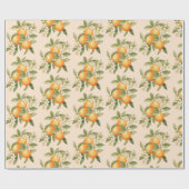 リトルかわいこちゃん柑橘系テーマ誕生日パーティー ラッピングペーパー (フラット)