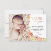 リトルかわいこちゃん柑橘系フォトベビーシャワー サンキューカード (正面)