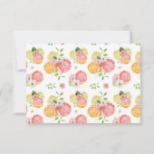 リトルかわいこちゃん柑橘系フォトベビーシャワー サンキューカード (裏面)