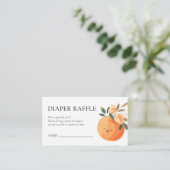 リトルかわいこちゃん柑橘系ベビーシャワーおむつラッフル エンクロージャーカード (スタンド正面)