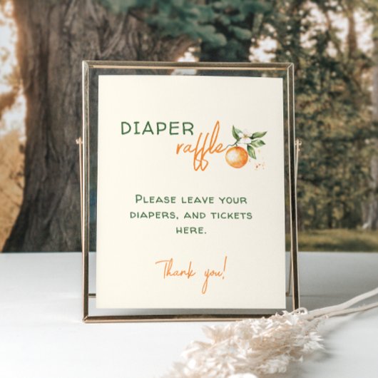 リトルかわいこちゃん柑橘系ベビーシャワーおむつラッフル ポスター