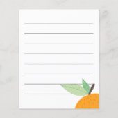 リトルかわいこちゃん柑橘系ベビーシャワーゲームアドバイスカード (裏面)