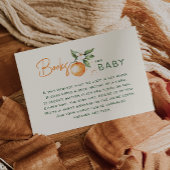 リトルかわいこちゃん柑橘系ベビーシャワーブックベビー エンクロージャーカード