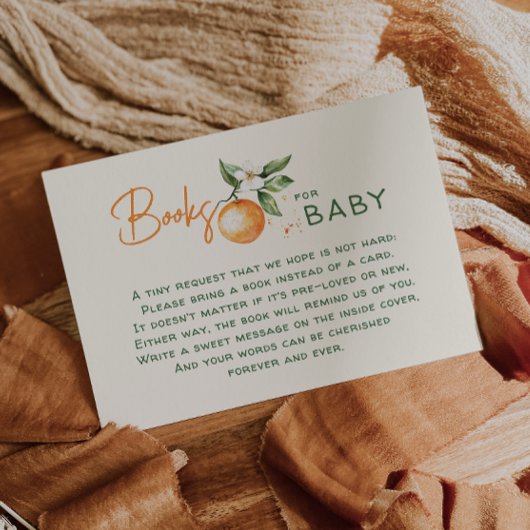リトルかわいこちゃん柑橘系ベビーシャワーブックベビー エンクロージャーカード