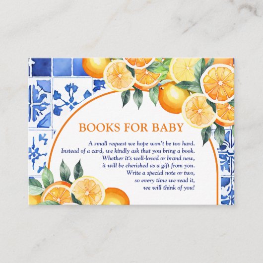 リトルかわいこちゃん柑橘系ベビーシャワーブックベビー エンクロージャーカード (正面)