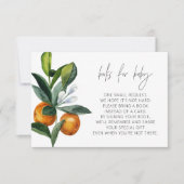 リトルかわいこちゃん柑橘系ベビーシャワーブックベビー 招待状 (正面)