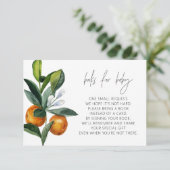 リトルかわいこちゃん柑橘系ベビーシャワーブックベビー 招待状 (スタンド正面)