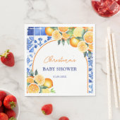 リトルかわいこちゃん柑橘系ベビーシャワー スタンダードランチョンナプキン (インサイチュ)