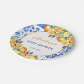 リトルかわいこちゃん柑橘系ベビーシャワー ペーパープレート (アングル)